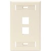 Leviton Number of Gangs: 1 High-Impact Plastic, Light Almond 42080-2TS